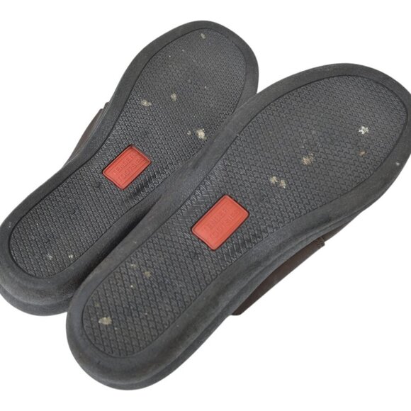 Cloud Lites Tender Tootsies Brown Leather Slide Sandals Velcro Slip On Size 8 - Picture 7 of 9